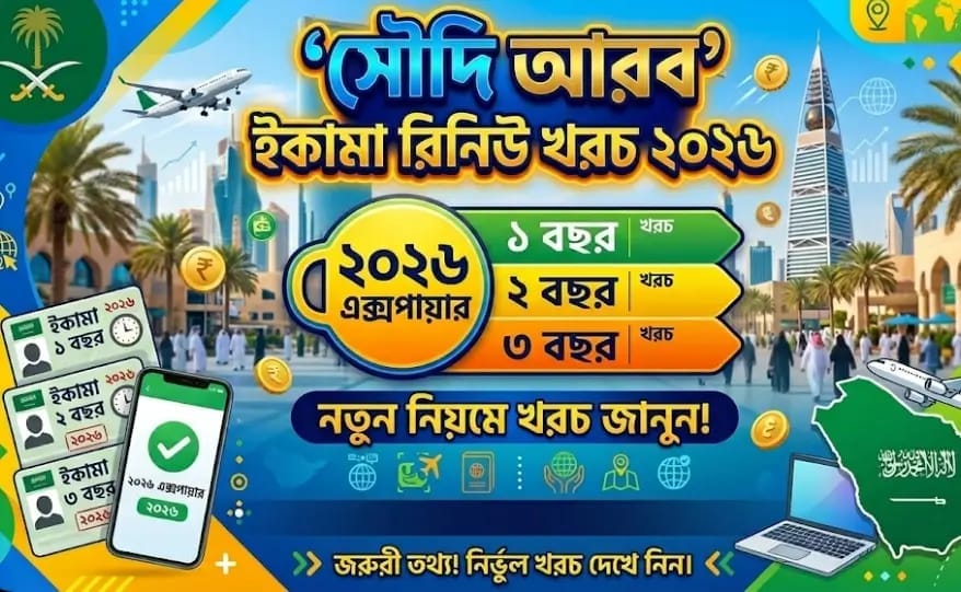 সৌদি আরবে আকামা এক্সপায়ার হলে ১, ২ বা ৩ বছরের জরিমানা aqama renew