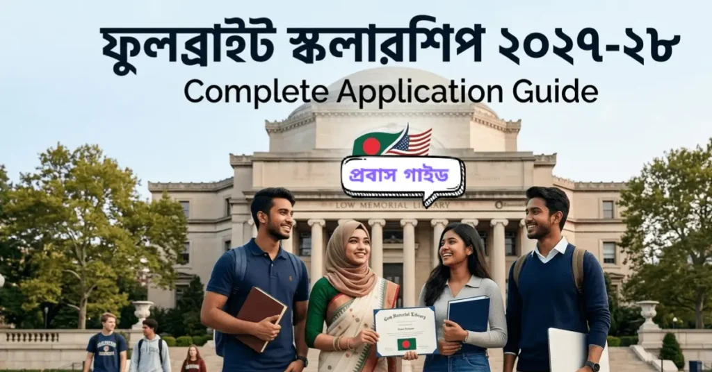 উচ্চশিক্ষার সেরা সুযোগ: আমেরিকায় সম্পূর্ণ বিনামূল্যে মাস্টার্স করুন ফুলব্রাইট স্কলারশিপ ২০২৭-২৮ এর মাধ্যমে ফুলব্রাইট স্কলারশিপ ২০২৭" লিখে দিন।
