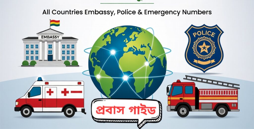 বিদেশে বিপদে পড়লে প্রবাসীদের জরুরি নাম্বার তালিকা