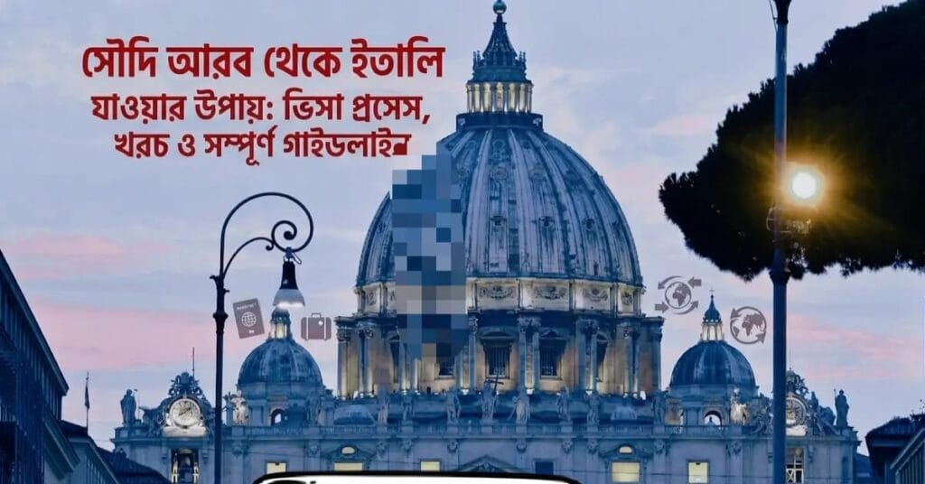 সৌদি আরব থেকে ইতালি যাওয়ার উপায়: ভিসা প্রসেস, খরচ ও সম্পূর্ণ গাইডলাইন সৌদি আরব থেকে ইতালি যাওয়ার উপায়: ভিসা প্রসেস, খরচ ও সম্পূর্ণ গাইডলাইন