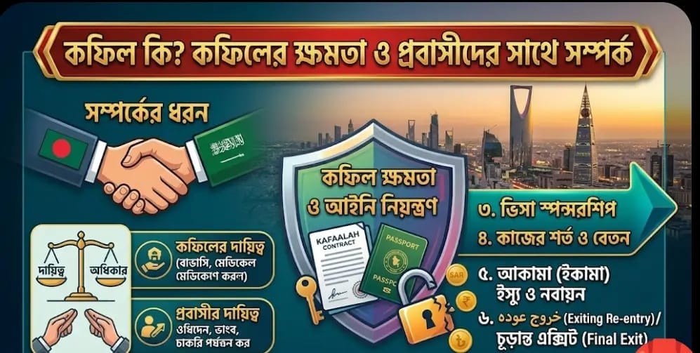 কফিল কি কফিলের ক্ষমতা এবং প্রবাসীদের সাথে এর আইনি সম্পর্ক কফিল কাকে বলে