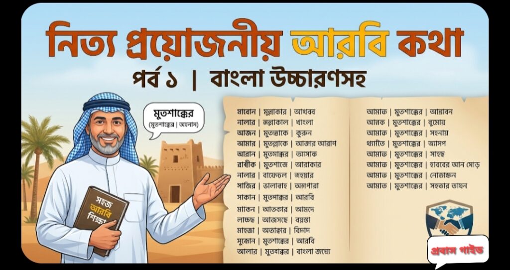 নিত্য প্রয়োজনীয় আরবি ভাষা শিক্ষা পর্ব ১ সৌদি প্রবাস গাইড"