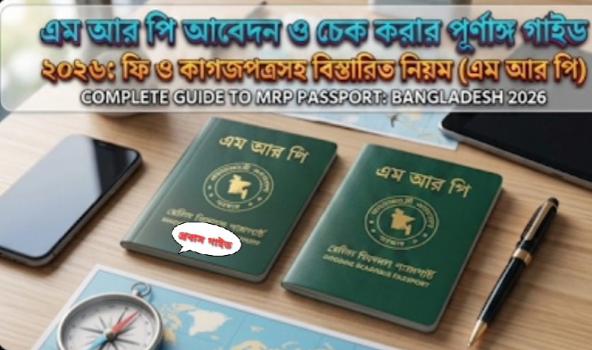এমআরপি পাসপোর্ট নবায়ন ও বর্তমান অবস্থা: ২০২৬ সালের সর্বশেষ গাইডলাইন মআরপি (MRP) পাসপোর্ট কি এবং করার নিয়ম ২০২৬ | এমআরপি থেকে ই-পাসপোর্ট রিনিউ পদ্ধতি