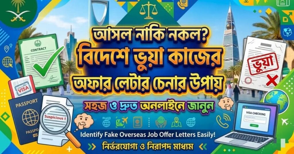 আসল নাকি নকল? বিদেশের কাজের ভুয়া অফার লেটার চেনার ৫টি যান্ত্রিক ও আইনি উপায় ভুয়া পারমিট চেক