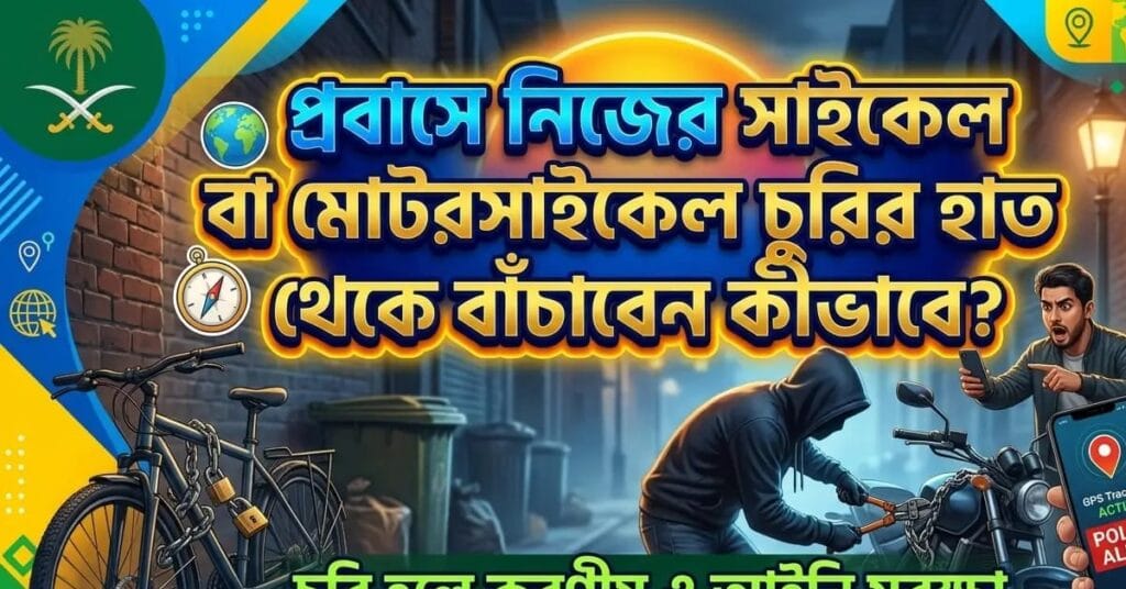 প্রবাসে নিজের সাইকেল বা মোটরসাইকেল চুরির হাত থেকে বাঁচাবেন কীভাবে? চুরি হলে করণীয় ও আইনি সুরক্ষা প্রবাসে নিজের সাইকেল বা মোটরসাইকেল চুরির হাত থেকে বাঁচাবেন কীভাবে? চুরি হলে করণীয় ও আইনি সুরক্ষা