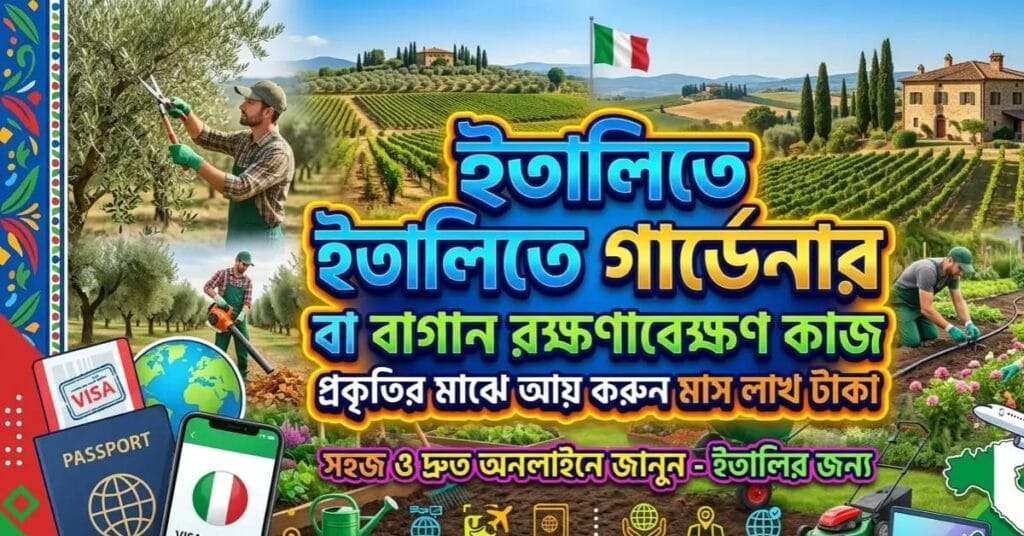 ইতালিতে গার্ডেনার বা বাগান রক্ষণাবেক্ষণ কাজ প্রকৃতির মাঝে আয় করুন মাসে লাখ টাকা