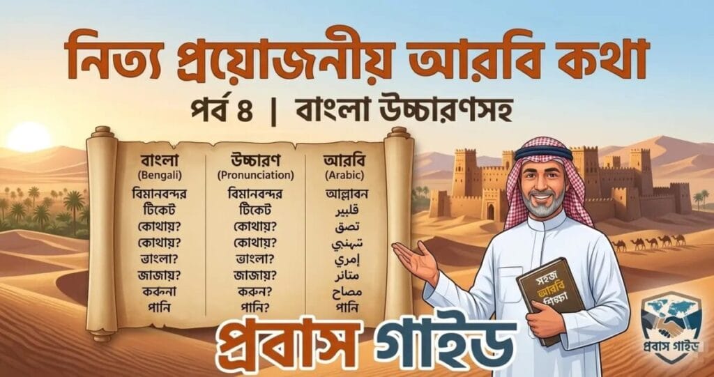 নিত্য প্রয়োজনীয় আরবি কথা (পর্ব ৪ ) প্রবাসীদের জন্য সহায়ক শব্দ ও বাক্য সহজে আরবী শেখা দৈনন্দিন আরবী
