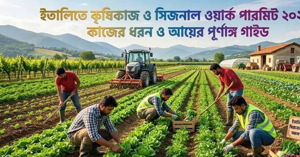 ইতালিতে কৃষিকাজ ও সিজনাল ওয়ার্ক পারমিট ২০২৬ কাজের ধরন ও আয়ের পূর্ণাঙ্গ গাইড ইতালিতে কৃষিকাজ ও সিজনাল ওয়ার্ক পারমিট ২০২৬ কাজের ধরন ও আয়ের পূর্ণাঙ্গ গাইড
