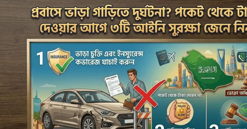 প্রবাসে ভাড়া গাড়িতে দুর্ঘটনা? পকেট থেকে টাকা দেওয়ার আগে ৩টি আইনি সুরক্ষা জেনে নিন প্রবাসে ভাড়া গাড়িতে দুর্ঘটনা? পকেট থেকে টাকা দেওয়ার আগে ৩টি আইনি সুরক্ষা জেনে নিন