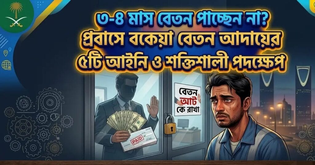 ৩-৪ মাস বেতন পাচ্ছেন না? প্রবাসে বকেয়া বেতন আদায়ের ৫টি আইনি ও শক্তিশালী পদক্ষেপ