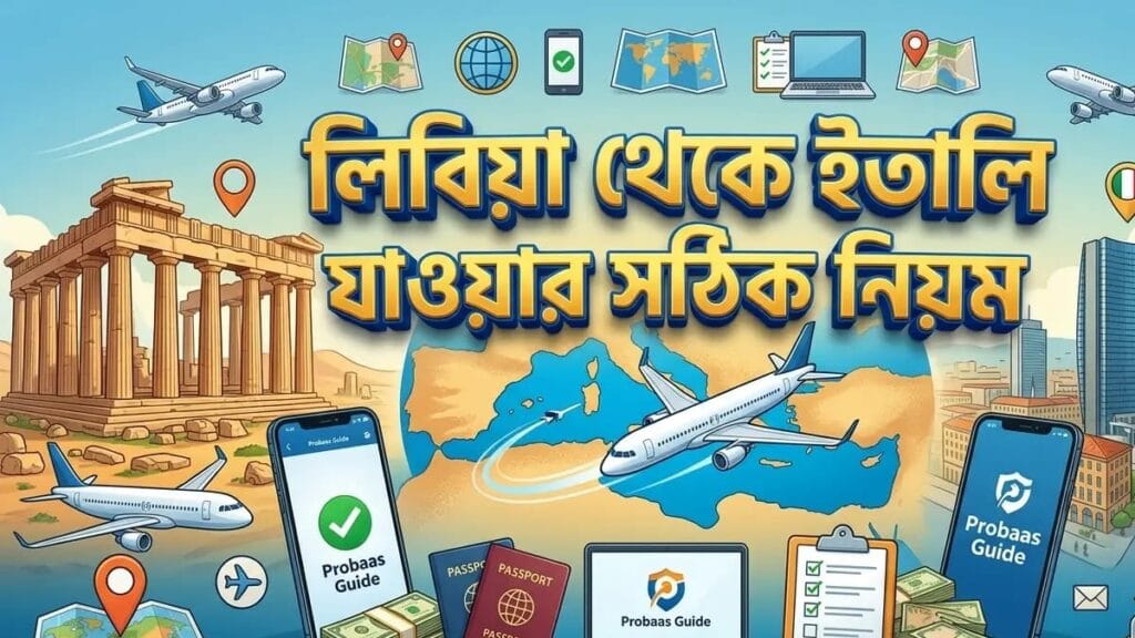 লিবিয়া থেকে ইতালি যাওয়ার সঠিক নিয়ম ২০২৬: দূরত্ব, খরচ, বিমান ও সমুদ্র পথের বাস্তব তথ্য