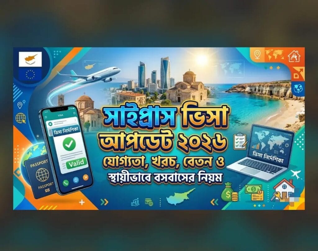 সাইপ্রাস ভিসা আপডেট ২০২৬: যোগ্যতা, খরচ, বেতন ও স্থায়ীভাবে বসবাসের নিয়ম