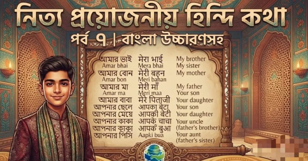 সহজে হিন্দি ভাষা শেখা – পর্ব ৮ দৈনন্দিন প্রয়োজনীয় হিন্দি বাক্য নিত্যপ্রয়োজনীয় হিন্দি বাক্য