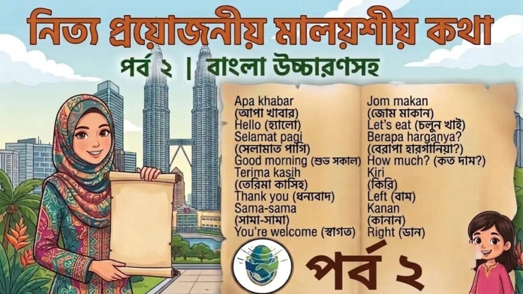 মালইশিয়া নিত্য প্রয়োজনীয় ভাষা শিক্ষা পর্ব ২