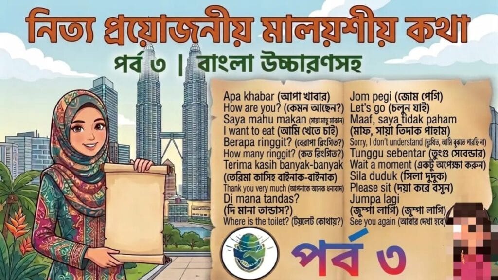 মালইশিয়া নিত্য প্রয়োজনীয় ভাষা শিক্ষা পর্ব ৩ মালইশিয়া নিত্য প্রয়োজনীয় ভাষা শিক্ষা পর্ব ৩