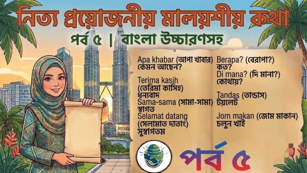 মালইশিয়া নিত্য প্রয়োজনীয় ভাষা শিক্ষা পর্ব ৫