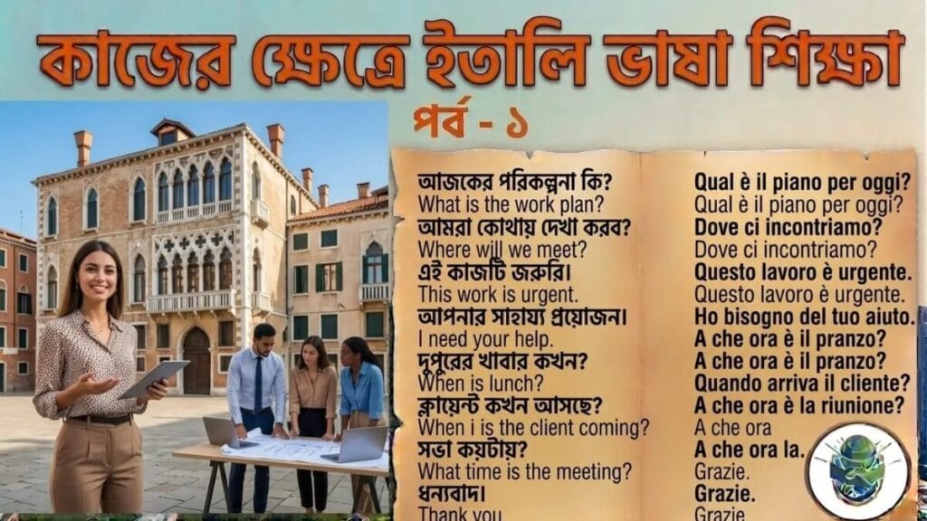 কাজের ক্ষেত্রে ইতালি ভাষা শিক্ষা পর্ব - ১