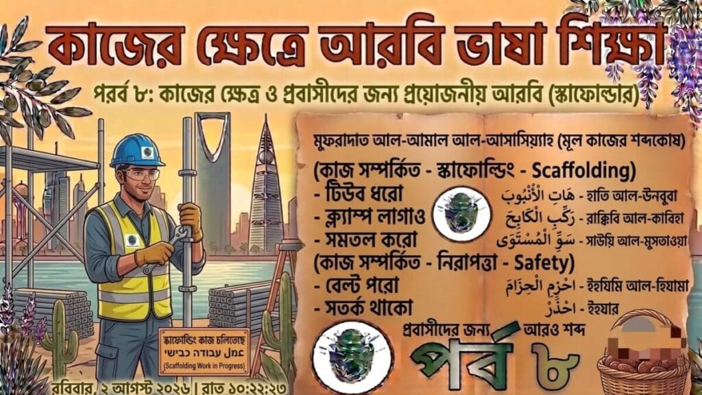 কাজের ক্ষেত্রে আরবী ভাষা শিক্ষা পর্ব - ৮