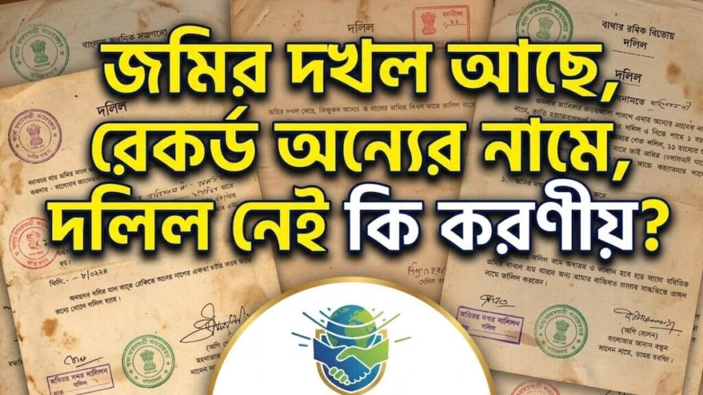 জমির দখল আছে, রেকর্ড অন্যের নামে, দলিল নেই কি করণীয়? জমির দখল আছে, রেকর্ড অন্যের নামে, দলিল নেই কি করণীয়?