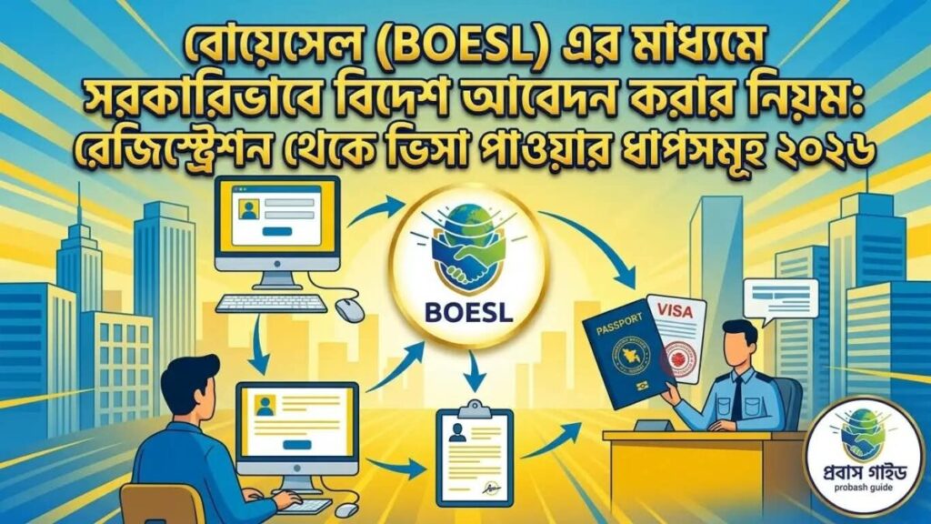 বোয়েসেল (BOESL) এর মাধ্যমে সরকারিভাবে বিদেশ আবেদন করার নিয়ম: রেজিস্ট্রেশন থেকে ভিসা পাওয়ার ধাপসমূহ ২০২৬