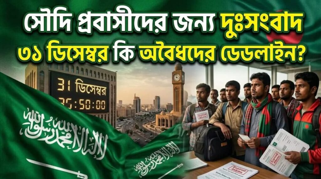 সৌদি প্রবাসীদের জন্য দুঃসংবাদ: ৩১ ডিসেম্বর কি অবৈধ প্রবাসীদের চূড়ান্ত ডেডলাইন?